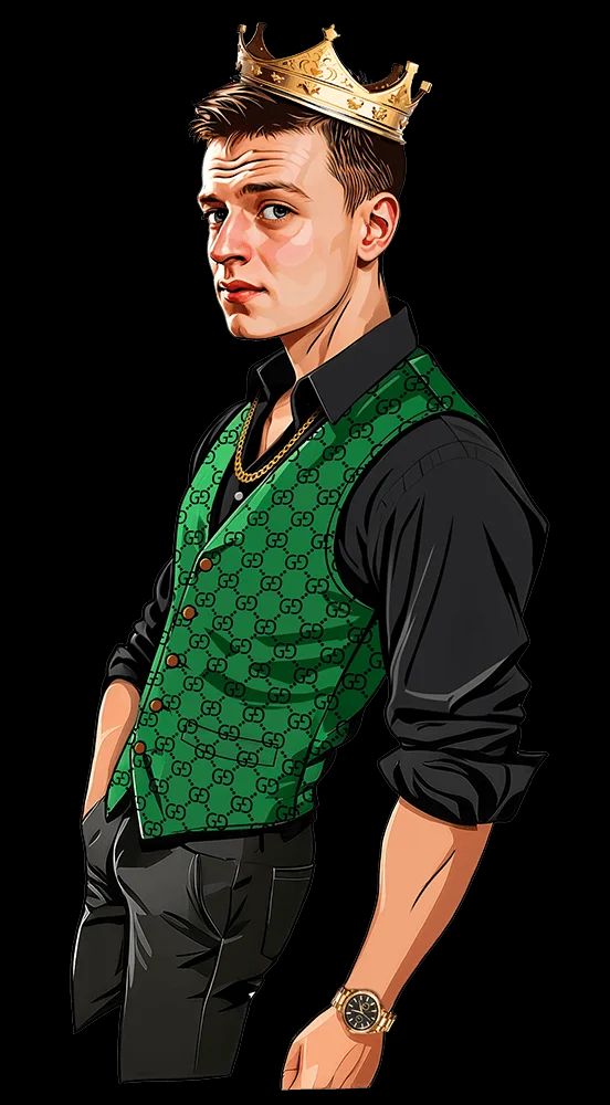 Мужчина с игральными картами и фишками - баннер криптовалют